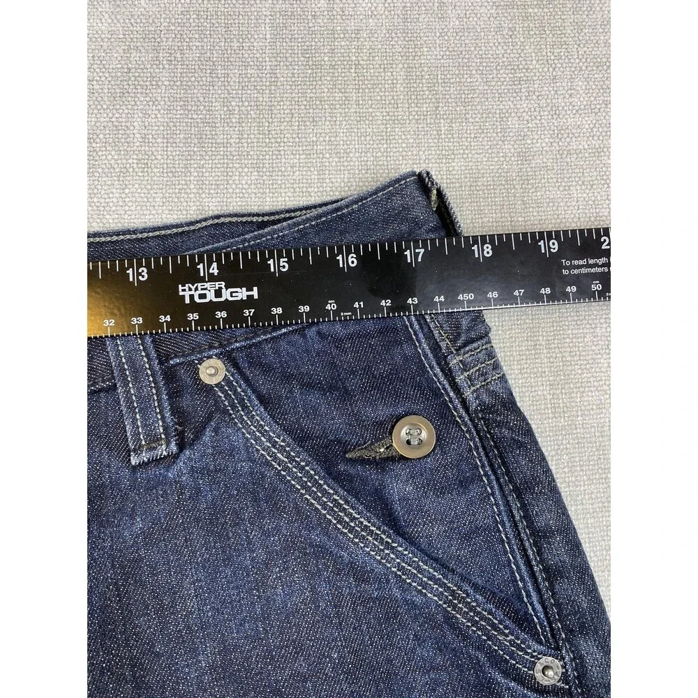 Levis 569 Jeans Mens 35x31 Blue Denim Loose Straight Zip Back Pockets Relaxed